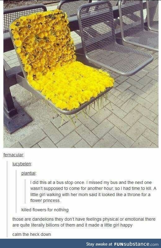 Flower throne