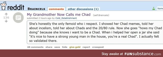 OP is a Chad