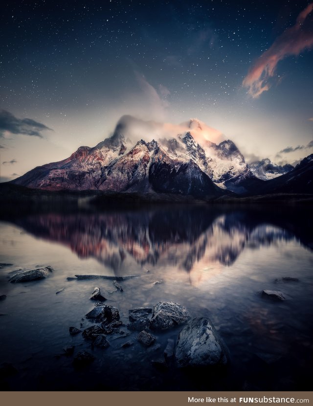 Torres del paine under the stars - patagonia