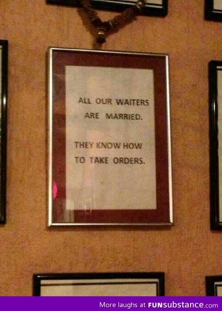 Bravery level = restaurant