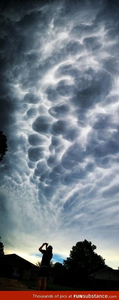 Pre-tornado storm clouds