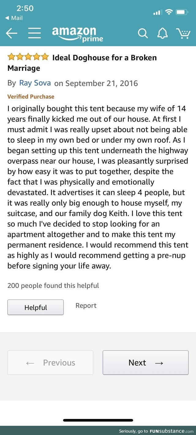 This review swayed our decision to buy this tent