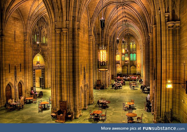 Hogwarts like study area at the University of Pittsburgh