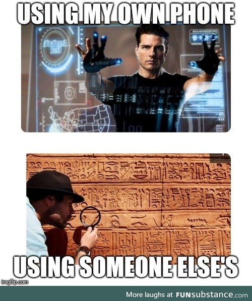 Using someone else's phone