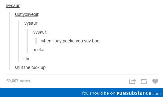 When I say peeka