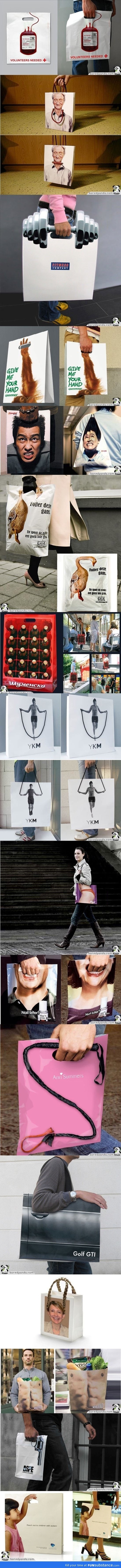 Creative European shopping bags