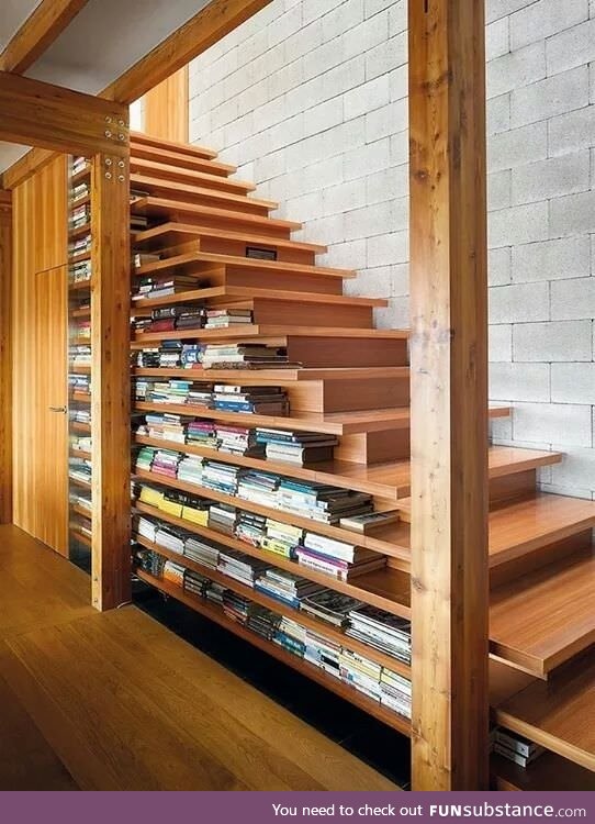 Bookshelf stairs