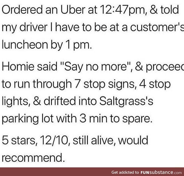 Good if you die on the way
