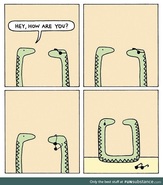 Sad snake is sad