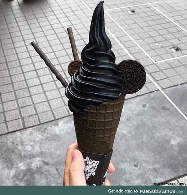 When ice cream goes over to the dark side