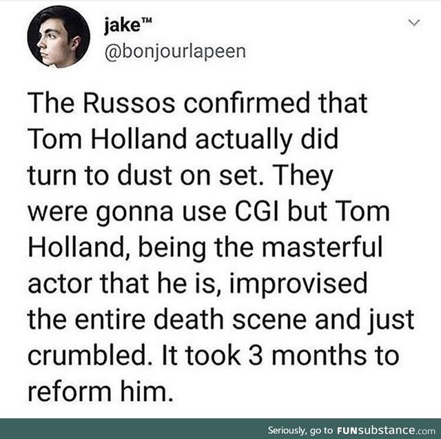 Tom Holland is a great actor