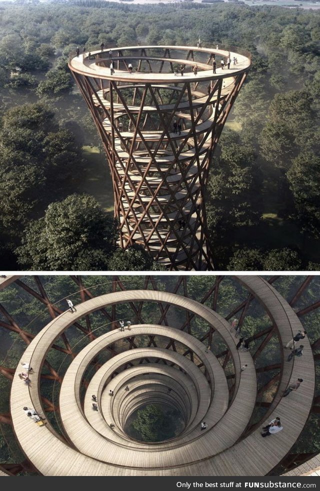 Spiral treetop walkway, denmark