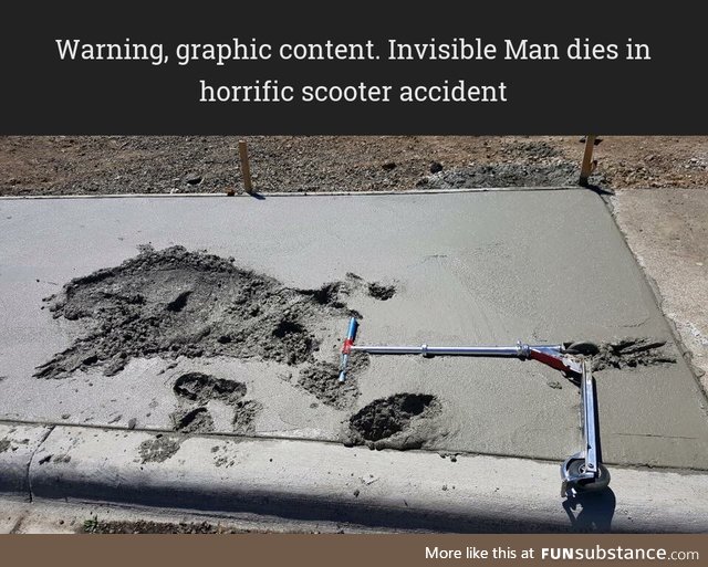 Horrific scooter accident
