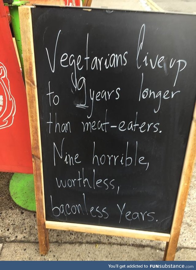 Vegetarian-bating sign, Dublin