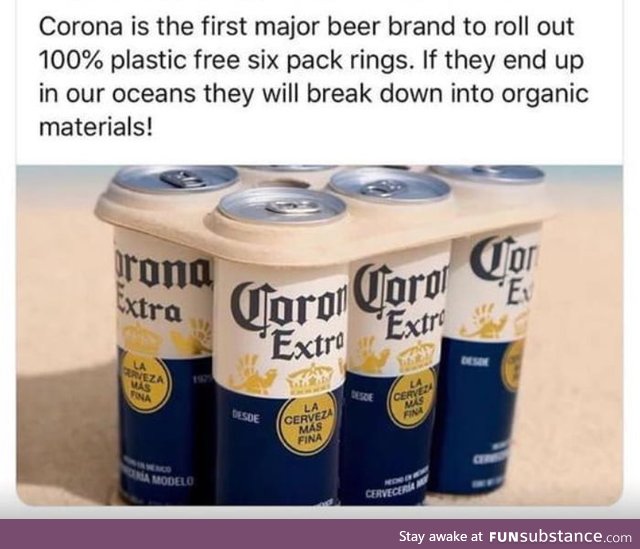 Corona finally understood the impacts and its responsibility of plastic ring packaging
