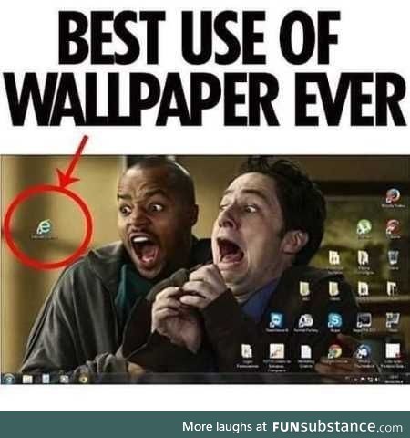 Best use of wallpaper ever