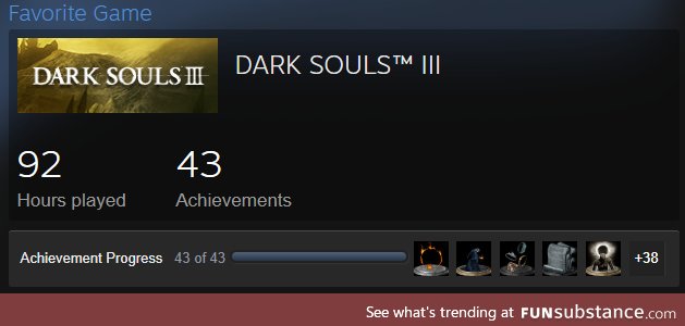 After 92 hours, I finally got all Dark Souls 3 achievements