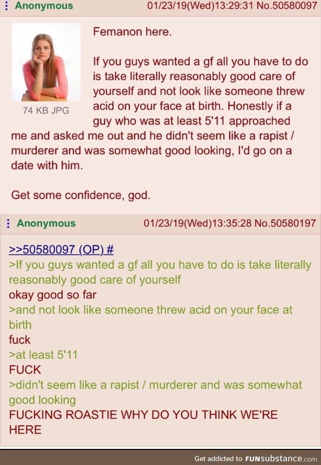 Femanon likes confidence