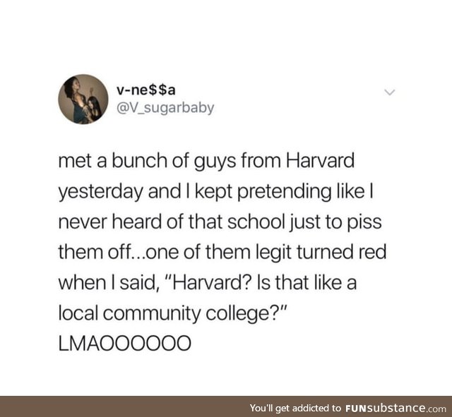 "Is Harvard a local community college?"