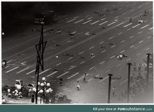 Aftermath of The Tiananmen Square Massacre- they will not censor us