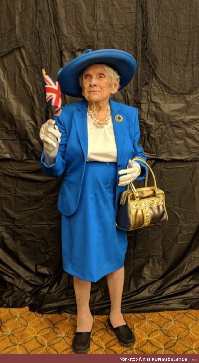 My grandmother wanted to dress up for Halloween. She's 102 years old