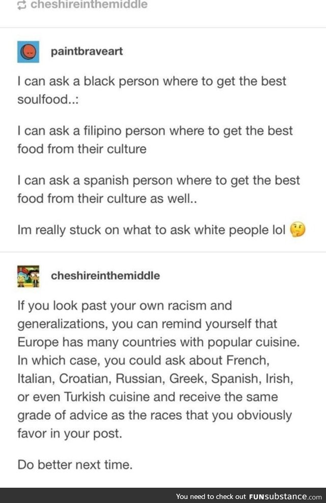 Chesireinthemiddle on European food