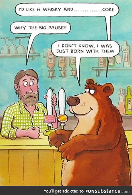 With his bear hands even