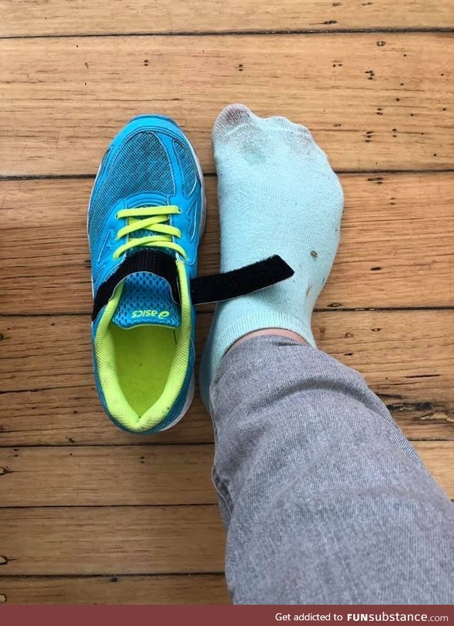 My friend is short,& her husband is tall. This is their 5-year-old son’s shoe next to hers
