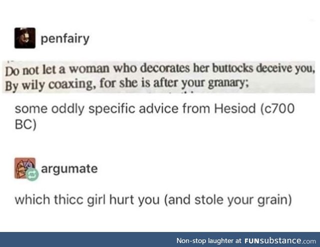 Never trust a thiccie
