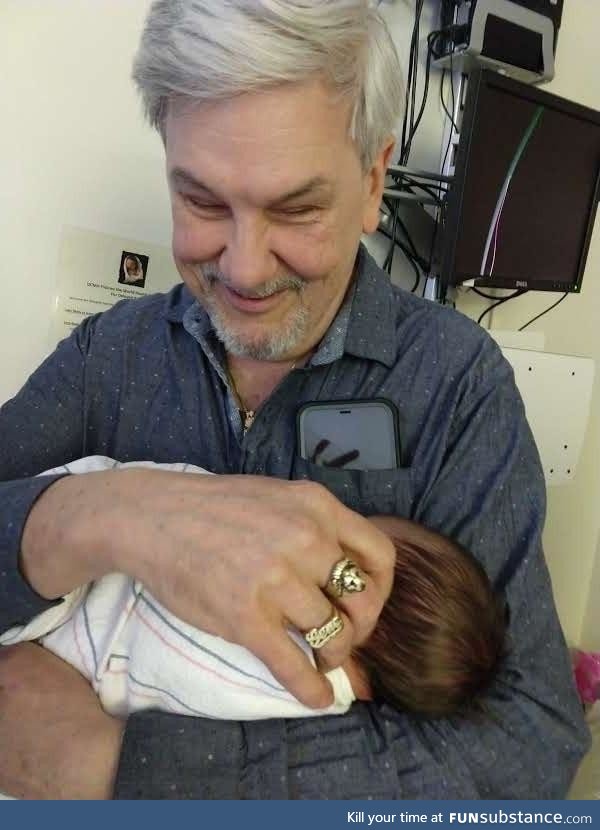 My blind father feeling his first grandchild’s face