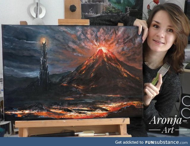 Oil Painting of Mordor
