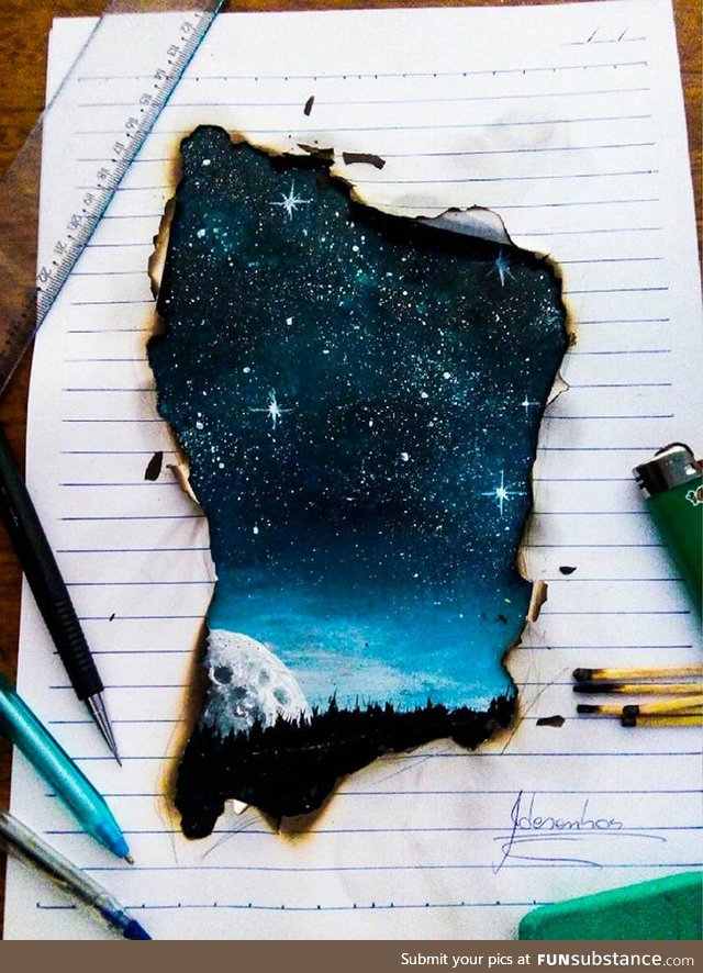 Amazing notebook art (no, there isn't really burns)