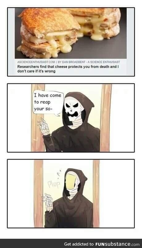 Cheese protects from death