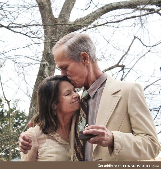 My parents renewing their vows. Same clothes, same ring, same minister, 40 years later
