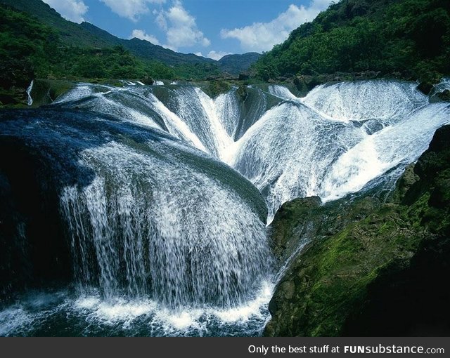 Pearl Shoal Waterfall in China