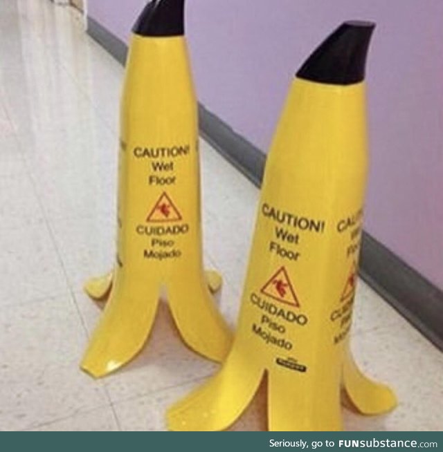Banana shaped caution cones