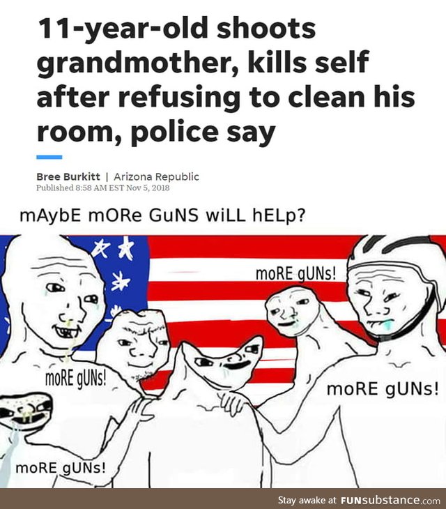 This wouldn't have happened if the grandma had a gun on the back of her head!