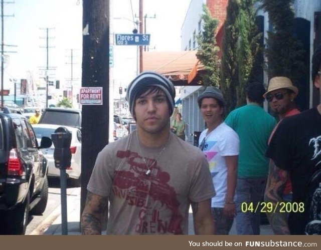 11 years ago today Bruno Mars was surprised to see Pete Wentz