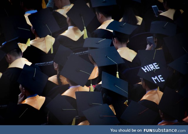 A student at my brother's graduation ceremony