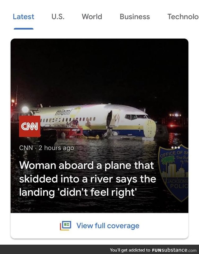 Landing felt particularly unsafe