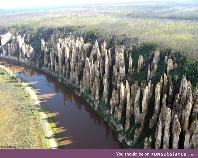 Stone forest in Siberia, Russia