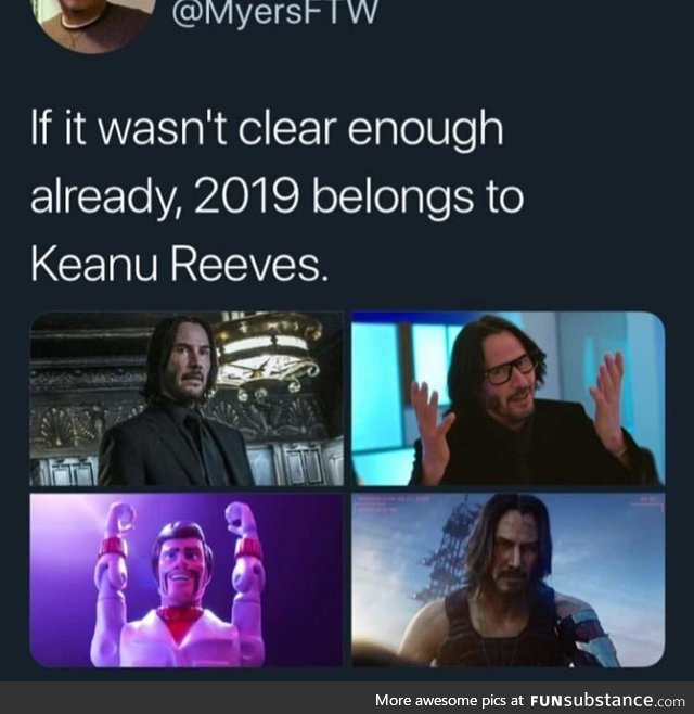 Keanu Reeves wins