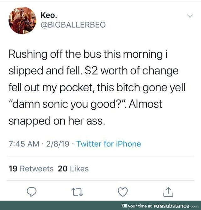 Sonic has no need for a bus tho