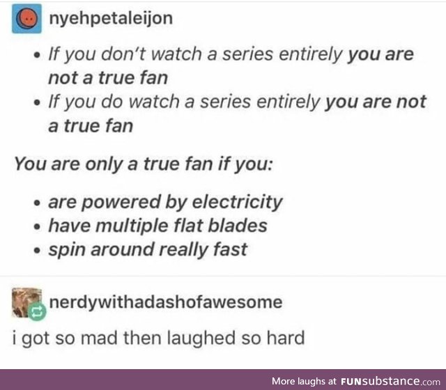 Not a true fan