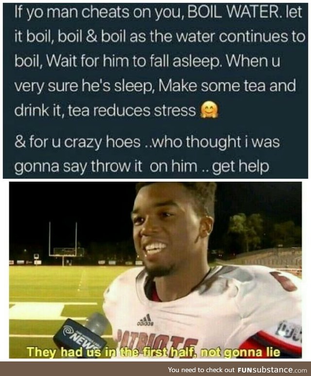 They had us in the first half not gonna lie