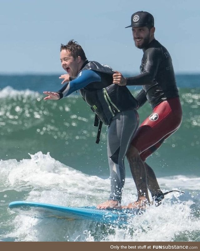 I'm not sure whom of the two is having the most fun