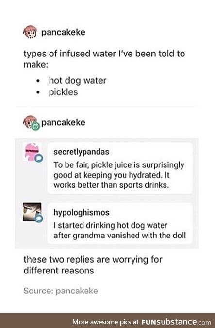 Pickle in a pond, would you eat it?