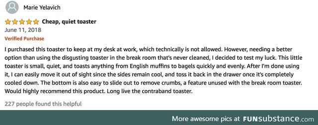 Long live the contraband toaster