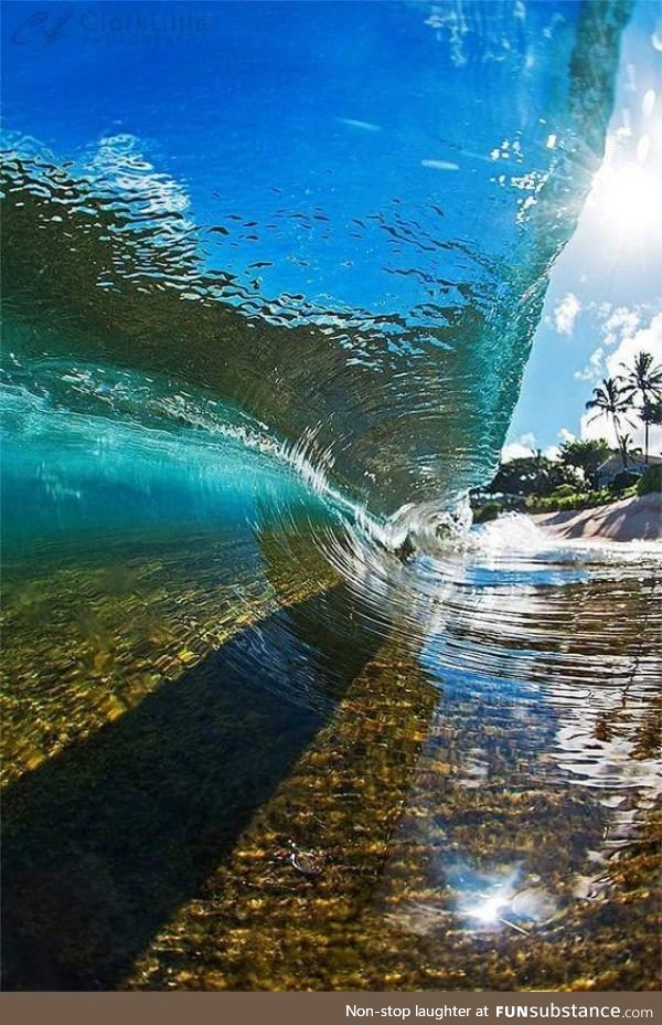 Clear wave in Hawaii