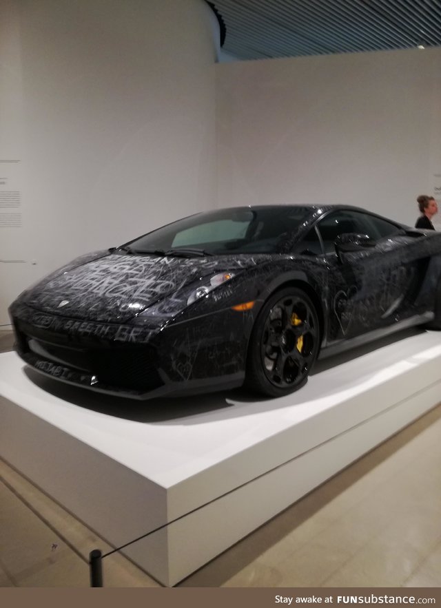 An art museum in Denmark lets you scratch a Lamborghini